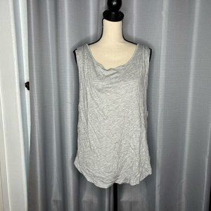 Melrose & Market Light Grey Twist Shoulder Scoop Back Tank Women's Size 1X